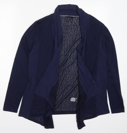 F&F Womens Blue V-Neck  Polyester Cardigan Jumper Size 10