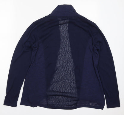 F&F Womens Blue V-Neck  Polyester Cardigan Jumper Size 10
