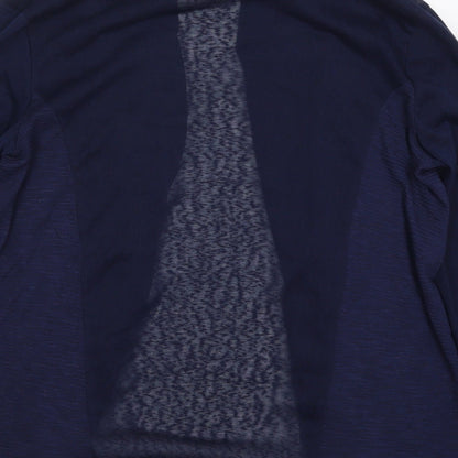 F&F Womens Blue V-Neck  Polyester Cardigan Jumper Size 10