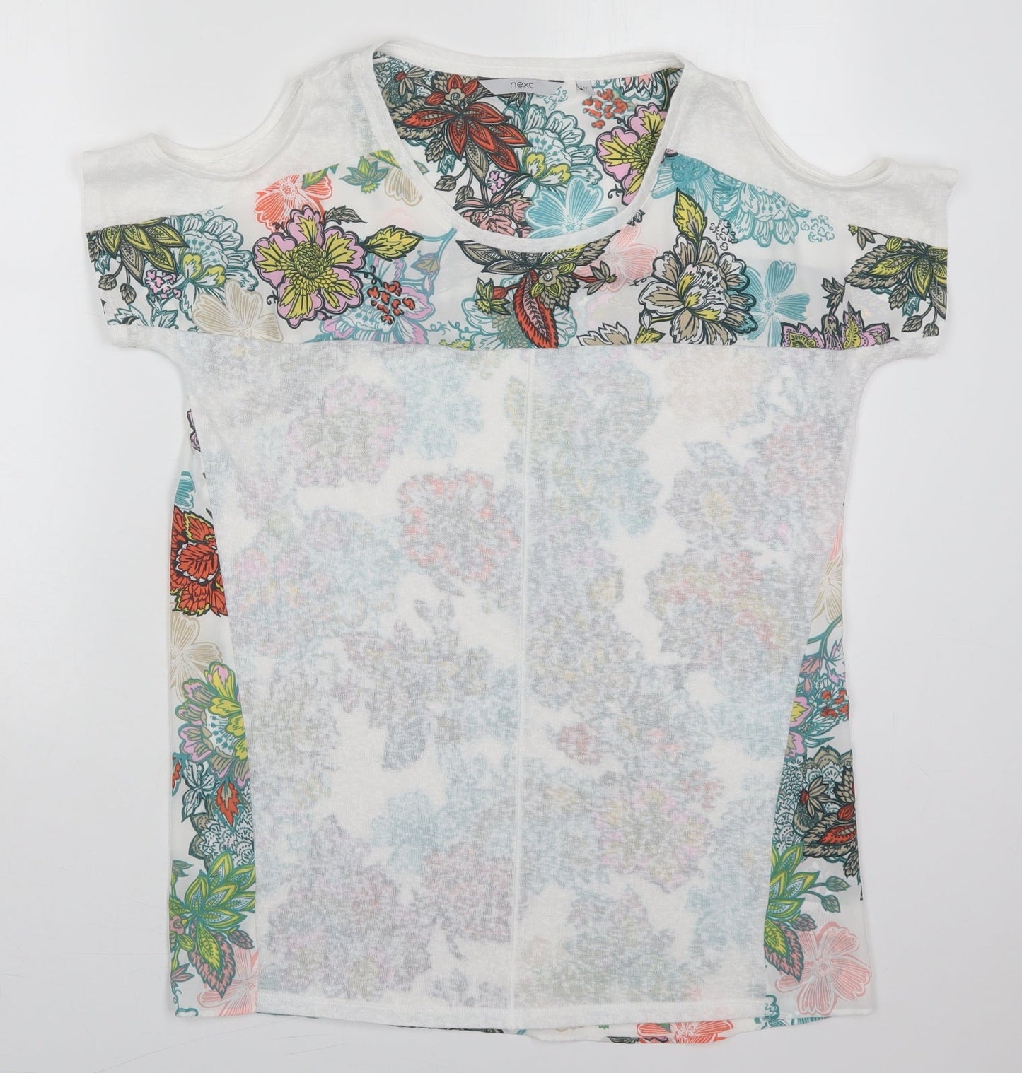 Womens UK Size 12 NEXT White Basic T-Shirt