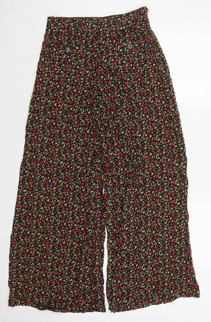 New York Laundry Womens Red Floral Viscose Trousers  Size 8 L31 in Regular Button - Yellow Flowers