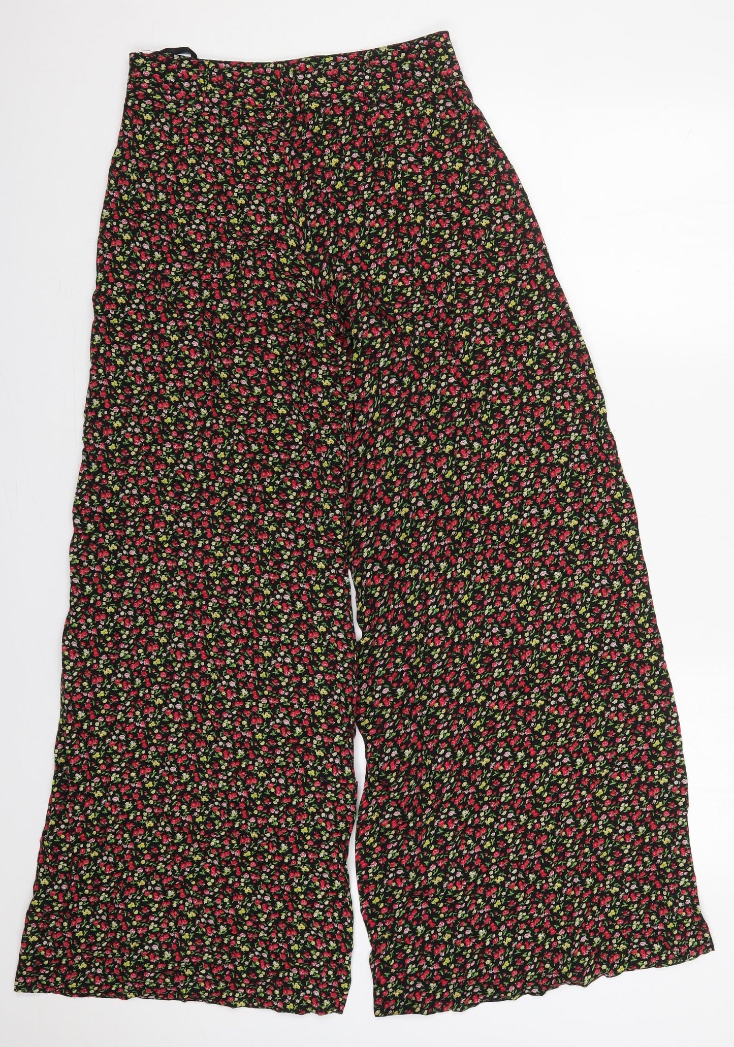 New York Laundry Womens Red Floral Viscose Trousers  Size 8 L31 in Regular Button - Yellow Flowers