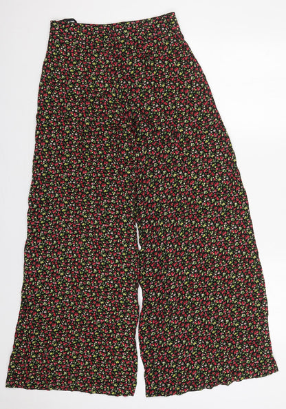 New York Laundry Womens Red Floral Viscose Trousers  Size 8 L31 in Regular Button - Yellow Flowers