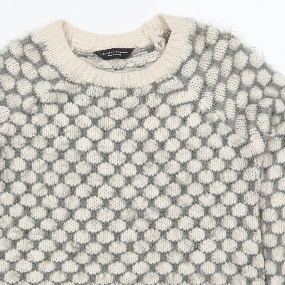 Womens UK Size 10 Dorothy Perkins Beige Pullover Jumper