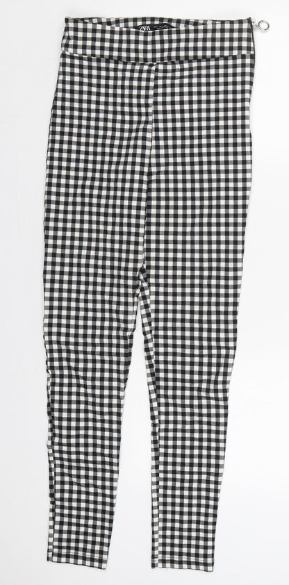 Womens UK Size S Zara Regular Fit  Black Trousers