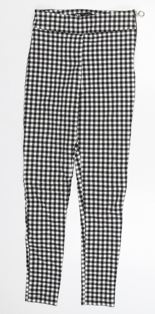 Womens UK Size S Zara Regular Fit  Black Trousers