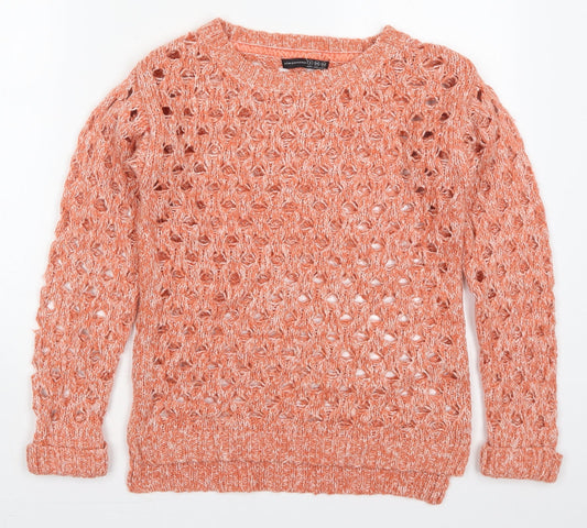 Atmosphere Womens Pink Round Neck  Acrylic Pullover Jumper Size 6