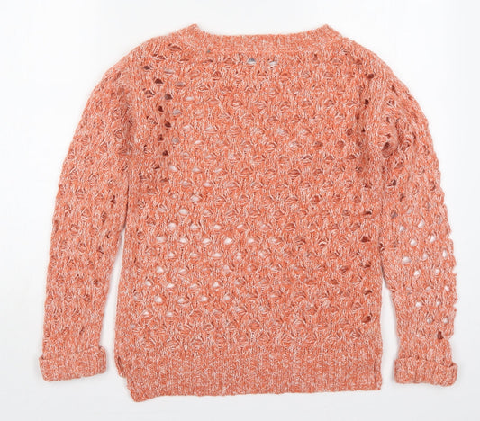 Atmosphere Womens Pink Round Neck  Acrylic Pullover Jumper Size 6