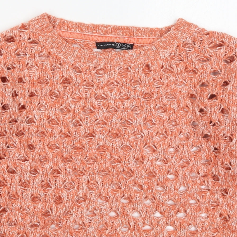 Atmosphere Womens Pink Round Neck  Acrylic Pullover Jumper Size 6