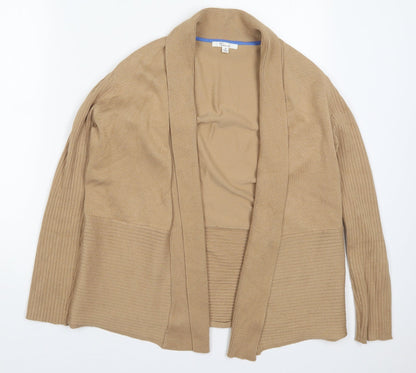 89th & Madison Womens Brown V-Neck  Rayon Cardigan Jumper Size M