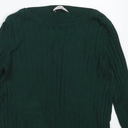 Womens UK Size 8 Marks and Spencer Green Pullover Jumper