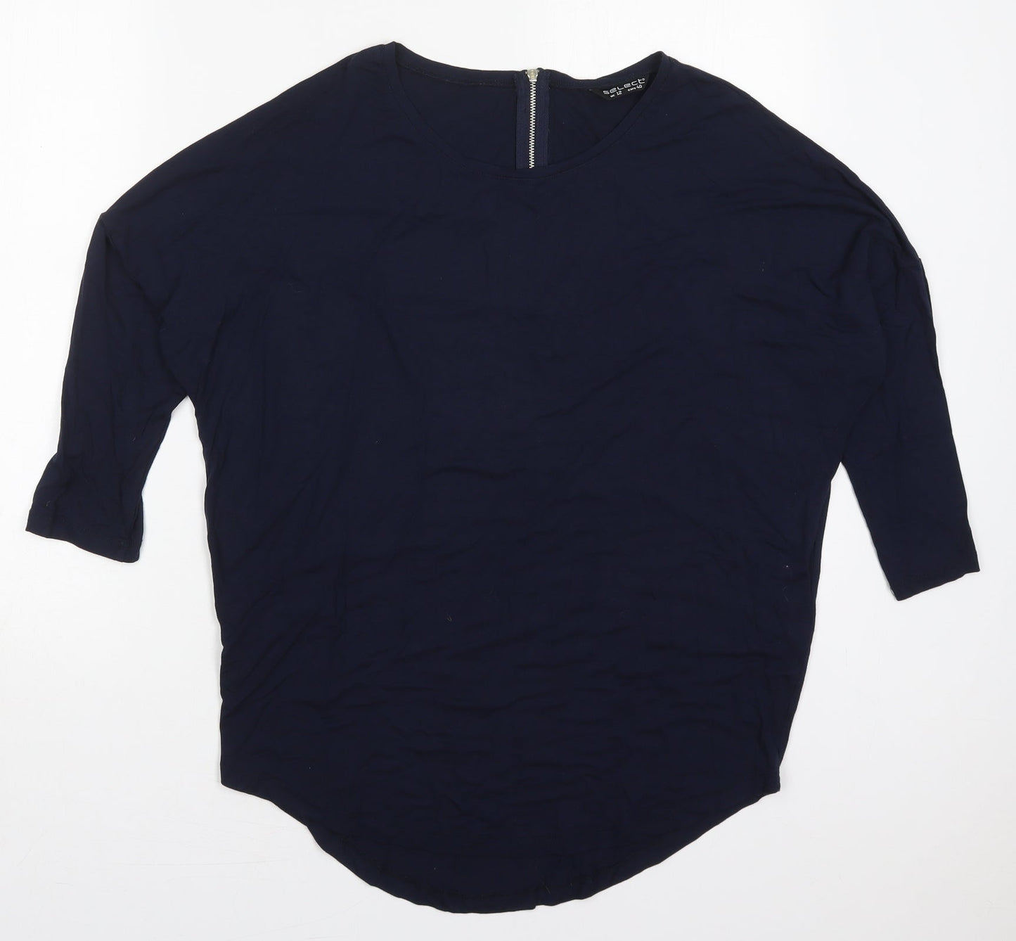 Womens UK Size 12 Select Blue Basic T-Shirt