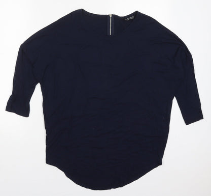 Womens UK Size 12 Select Blue Basic T-Shirt