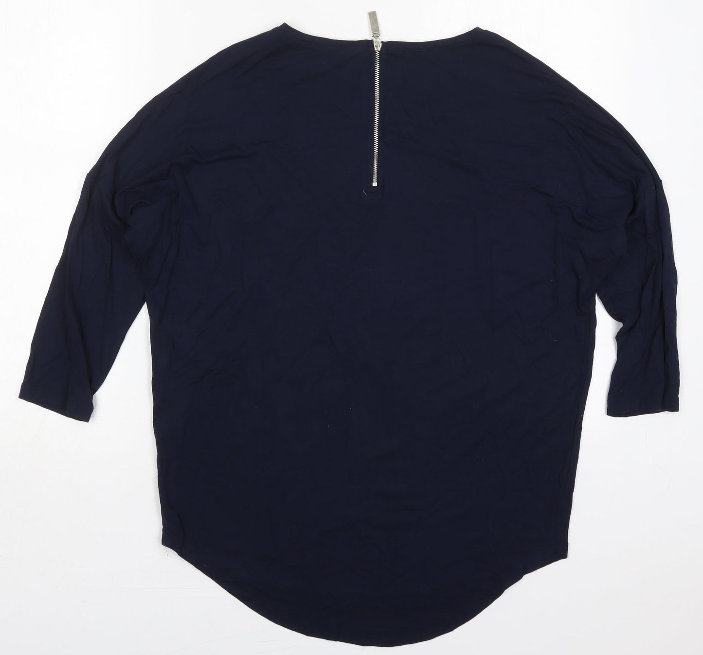 Womens UK Size 12 Select Blue Basic T-Shirt
