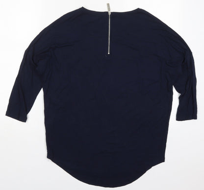 Womens UK Size 12 Select Blue Basic T-Shirt