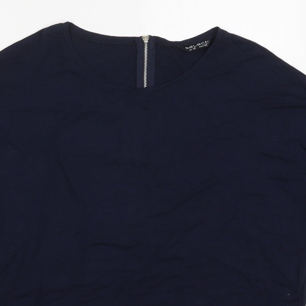 Womens UK Size 12 Select Blue Basic T-Shirt