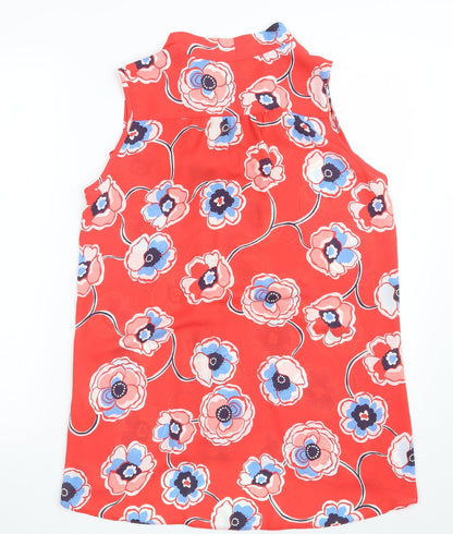 Womens UK Size 12 Red Herring Red Basic Button-Up