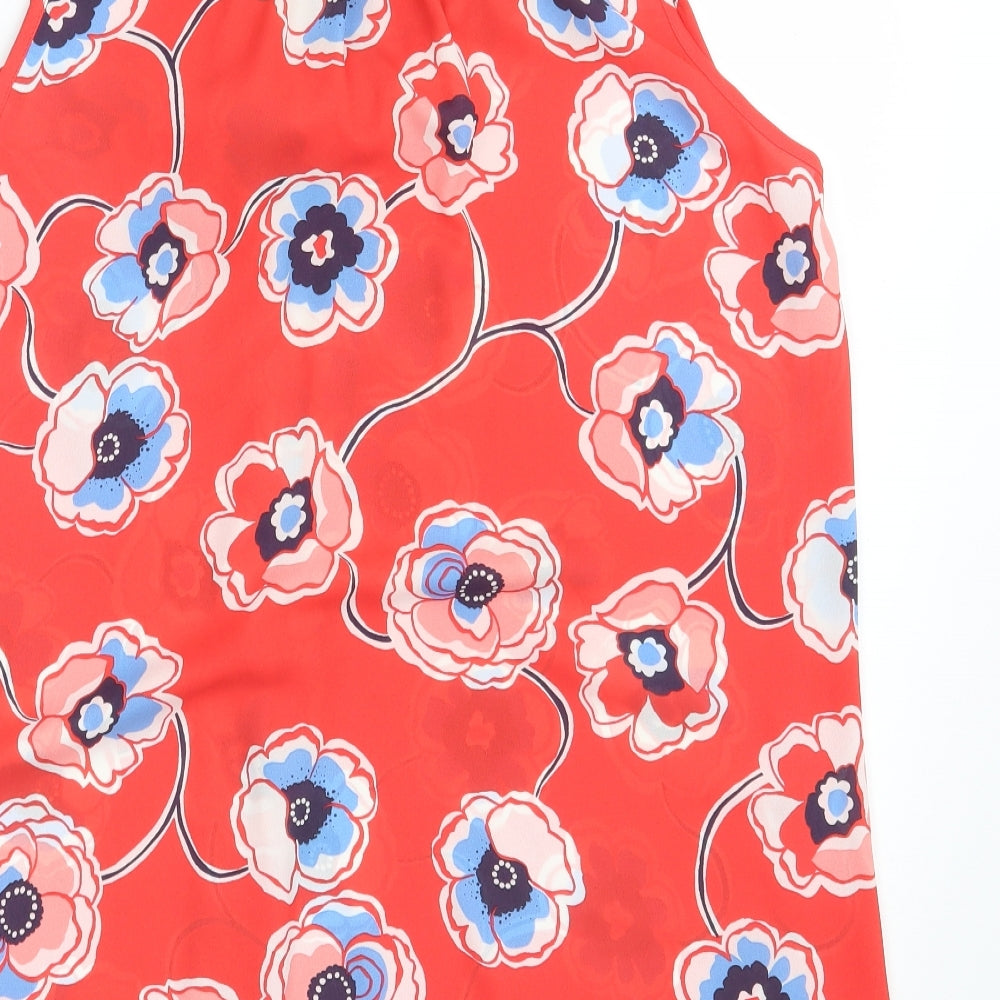 Womens UK Size 12 Red Herring Red Basic Button-Up