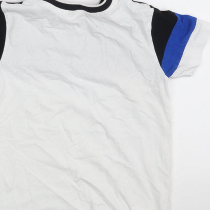 George Boys White  100% Cotton Pullover T-Shirt Size 5-6 Years Round Neck