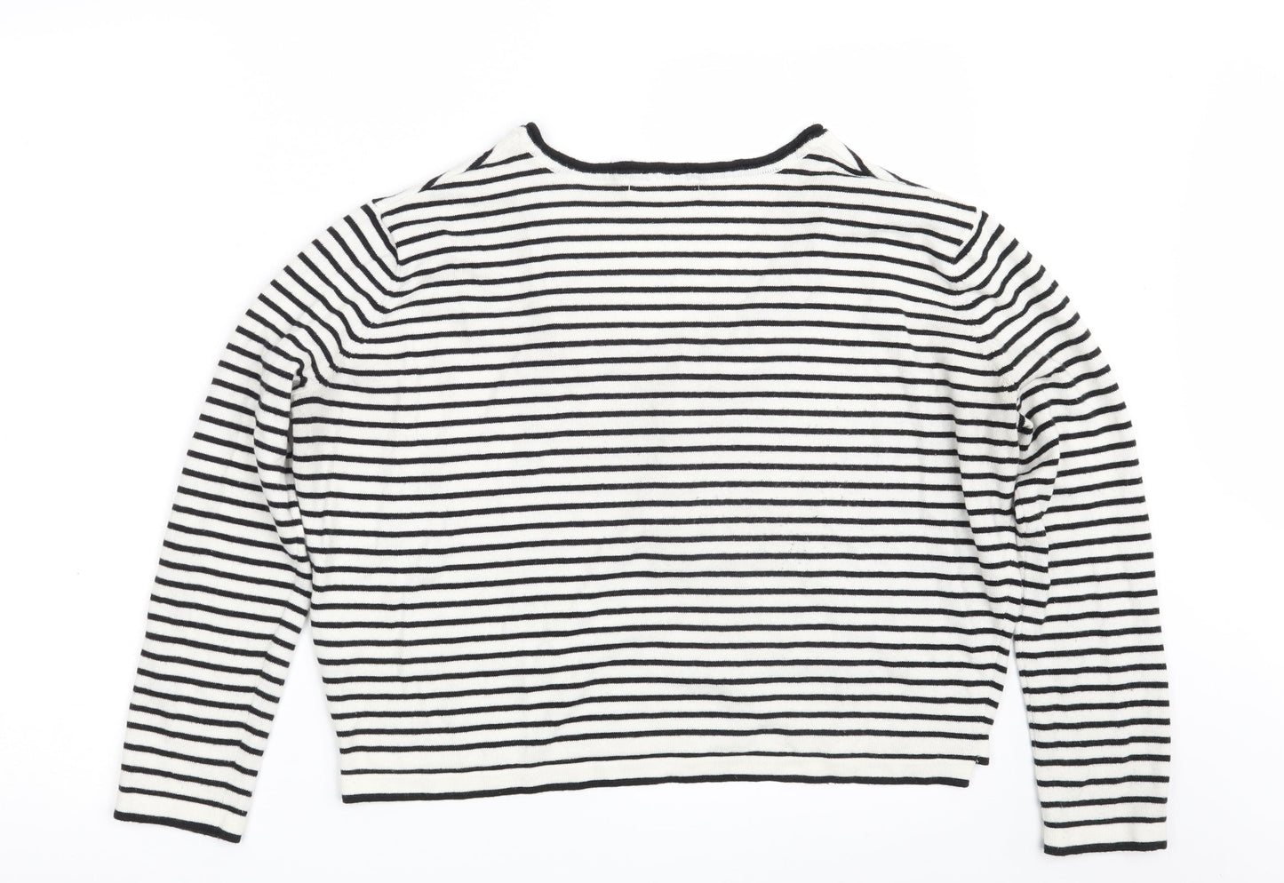 Womens UK Size S Pull&Bear White Pullover Jumper