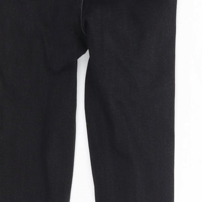 New Look Girls Black  Cotton Jegging Jeans Size 12 Years  Slim Zip - Distressed