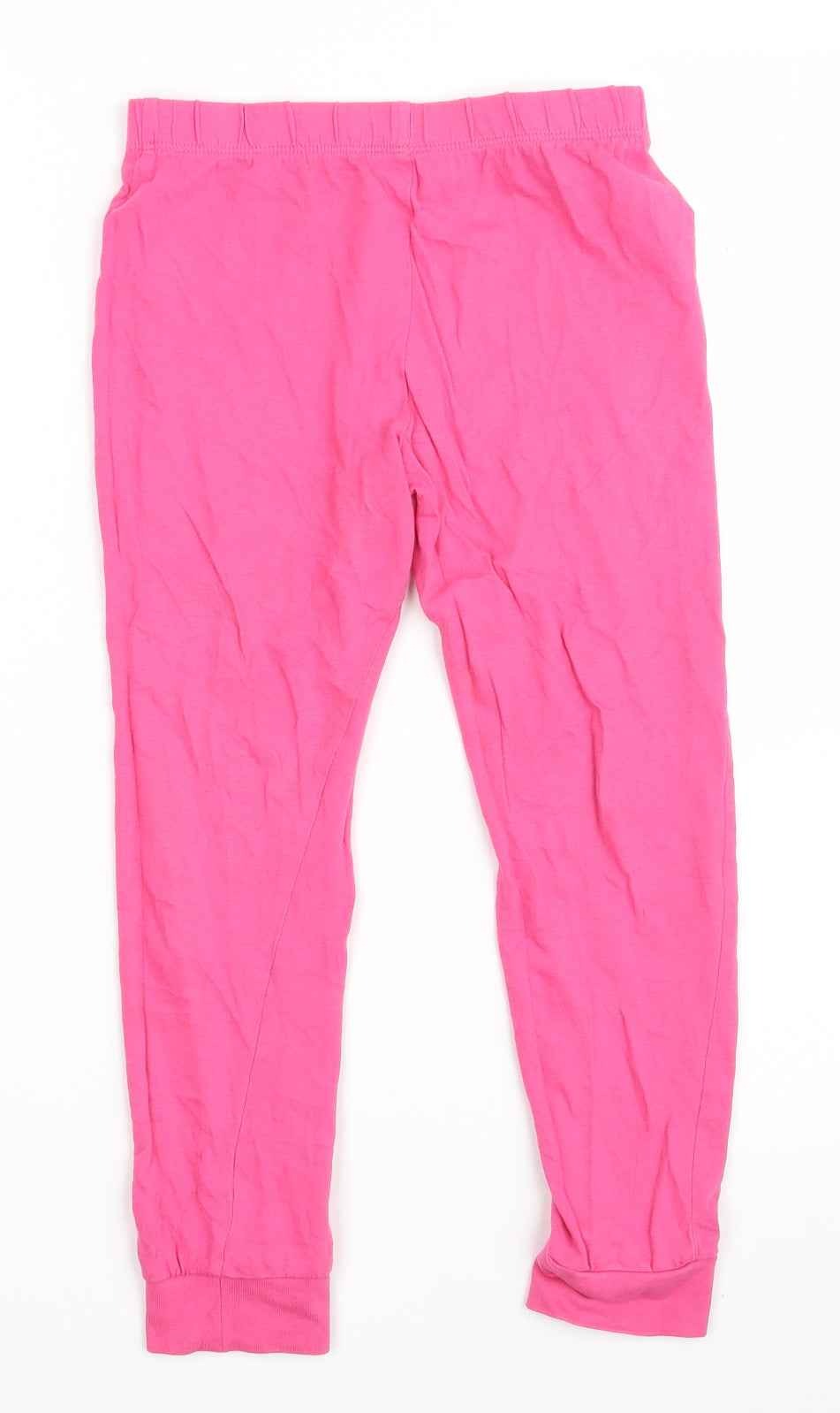 F&F Girls Pink  Cotton Carrot Trousers Size 7-8 Years  Slim