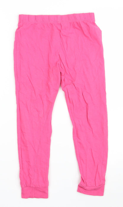 F&F Girls Pink  Cotton Carrot Trousers Size 7-8 Years  Slim