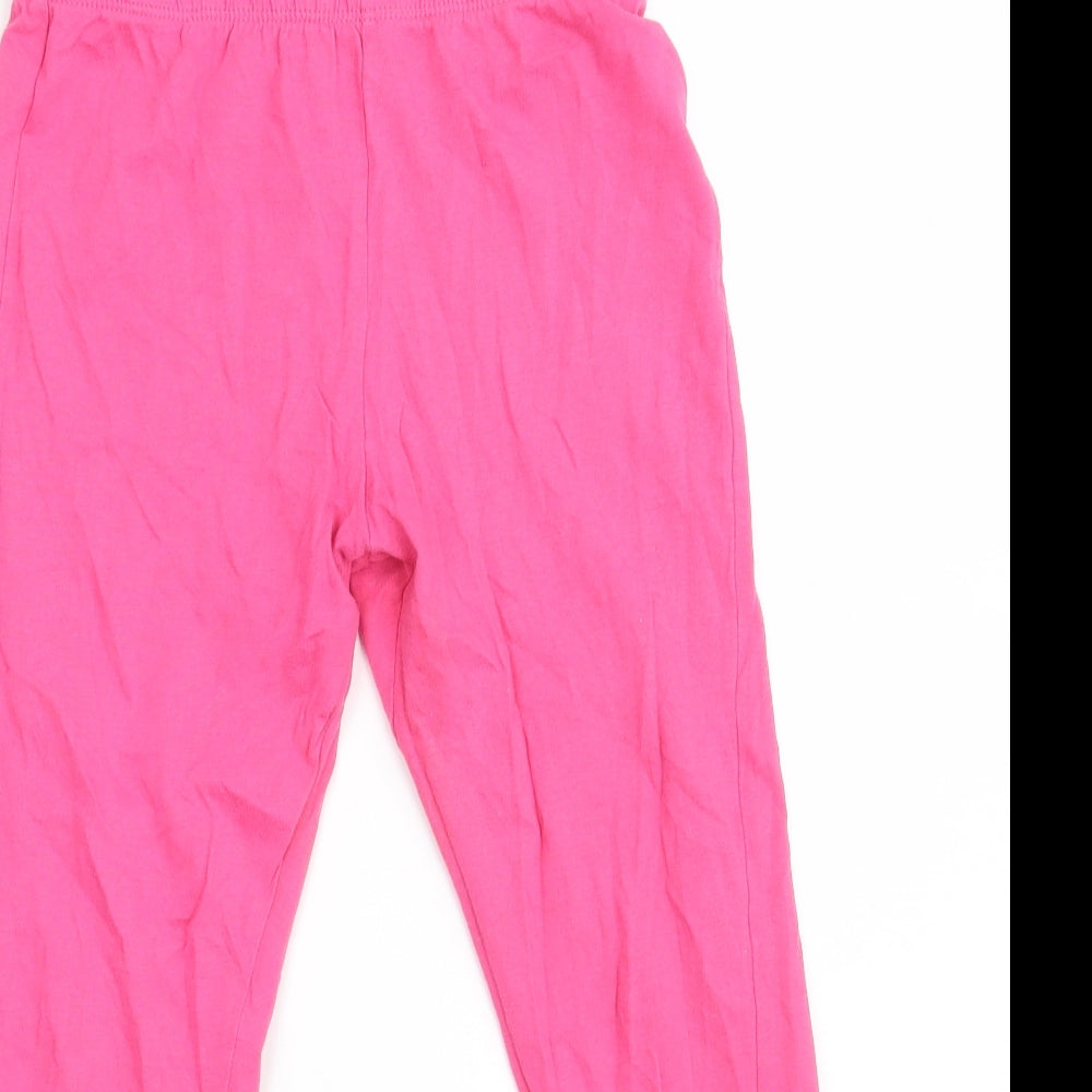 F&F Girls Pink  Cotton Carrot Trousers Size 7-8 Years  Slim