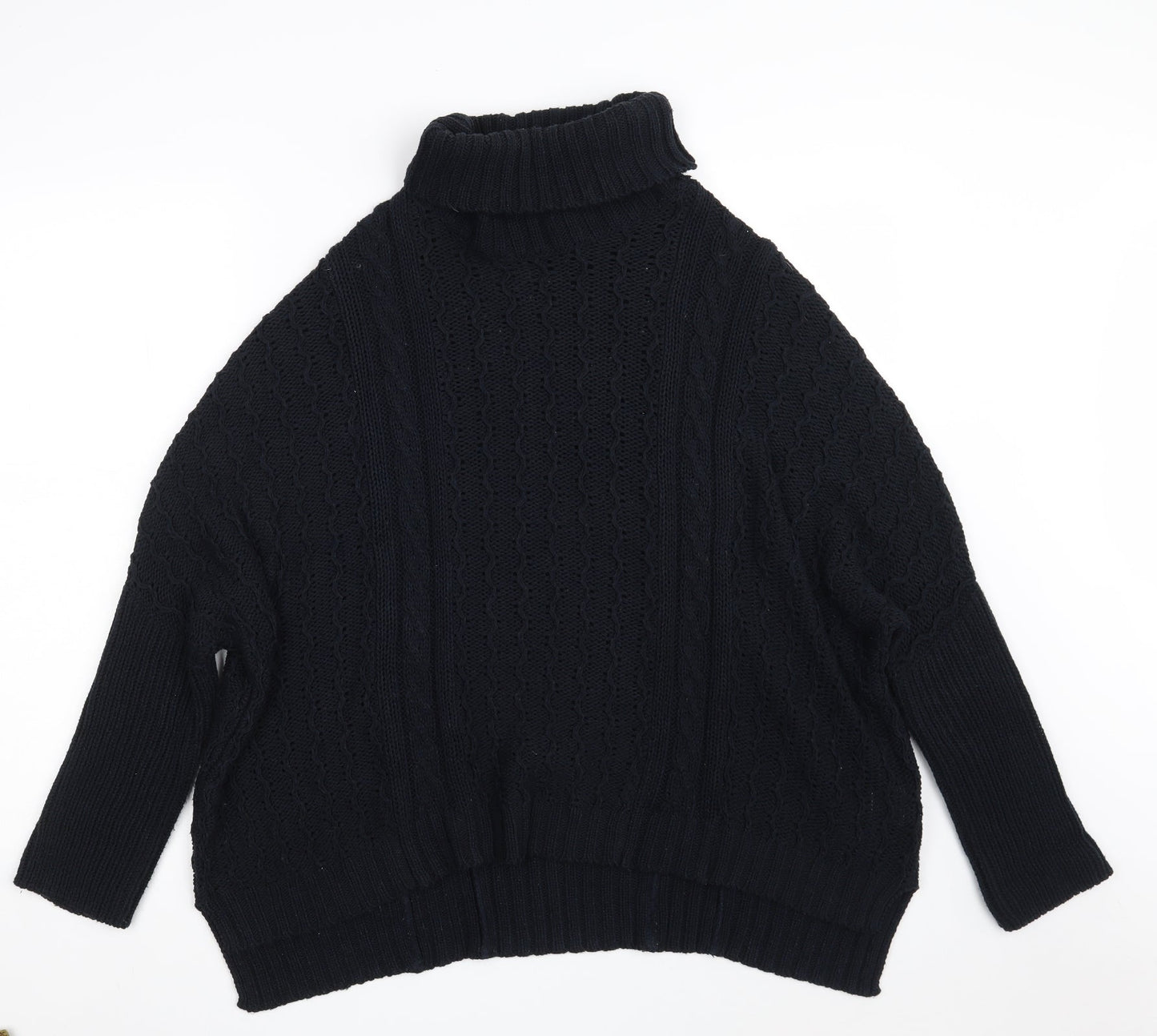 Womens UK Size M Papaya Blue Pullover Jumper