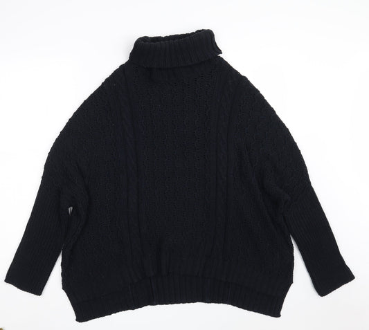 Womens UK Size M Papaya Blue Pullover Jumper