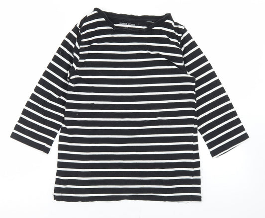 Womens UK Size S Dunnes Stores Black Basic T-Shirt