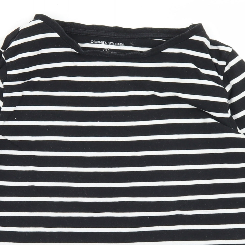 Womens UK Size S Dunnes Stores Black Basic T-Shirt
