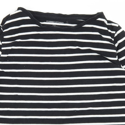 Womens UK Size S Dunnes Stores Black Basic T-Shirt