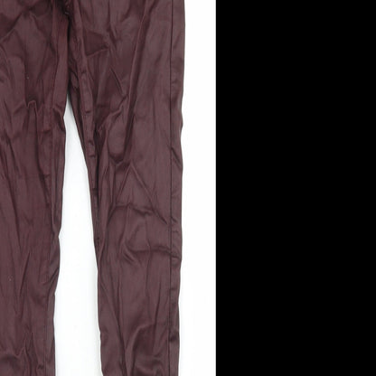 Parisian Womens Purple  Viscose Skinny Jeans Size 8 L27 in Regular Button