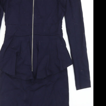 Limited Collection Womens Blue  Viscose Pencil Dress  Size 6  Crew Neck