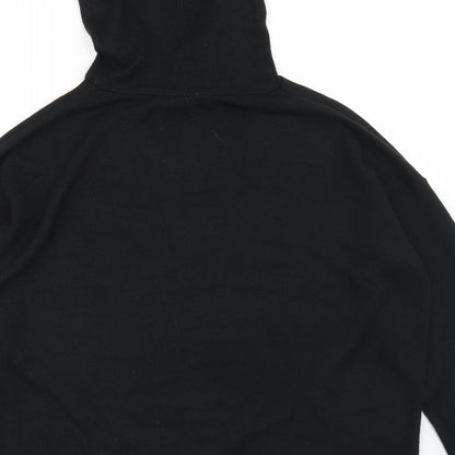 Select Womens Black  Acrylic Pullover Hoodie Size XL   - cROPPED