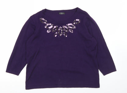 Womens UK Size M BM Purple Pullover Jumper