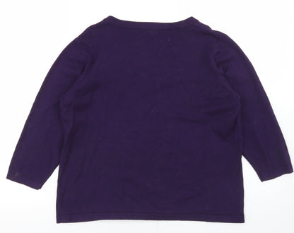 Womens UK Size M BM Purple Pullover Jumper