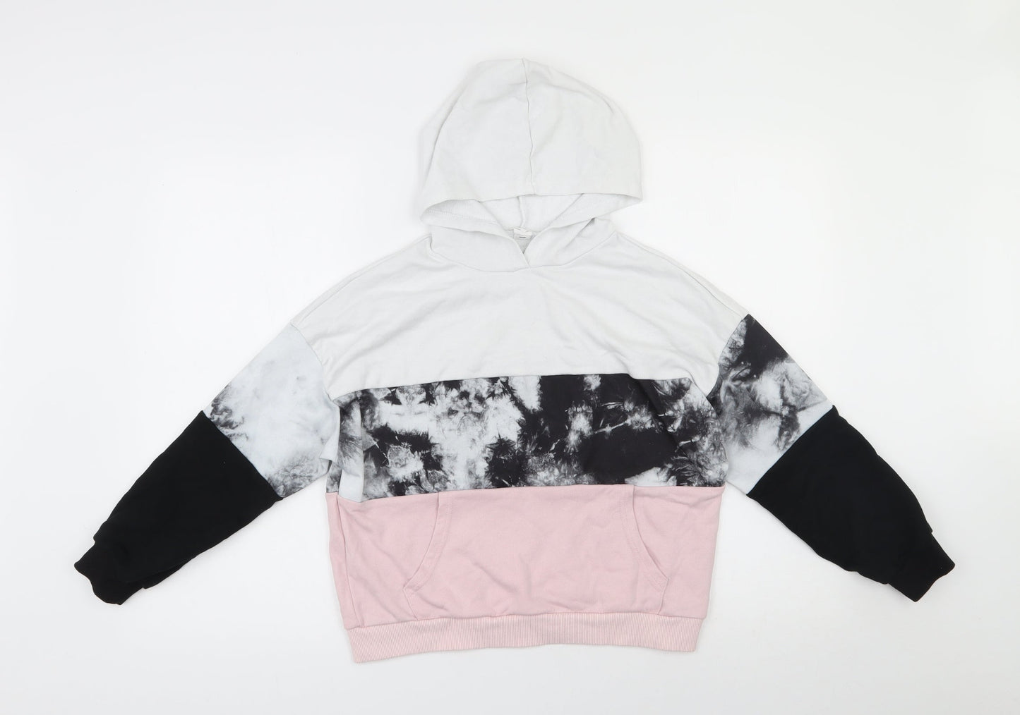 SheIn Girls Multicoloured  Cotton Pullover Hoodie Size 11-12 Years  Pullover