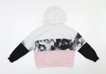 SheIn Girls Multicoloured  Cotton Pullover Hoodie Size 11-12 Years  Pullover