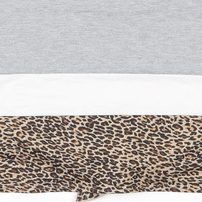 SheIn Girls Grey Animal Print Polyester Pullover Sweatshirt Size 11-12 Years  Pullover