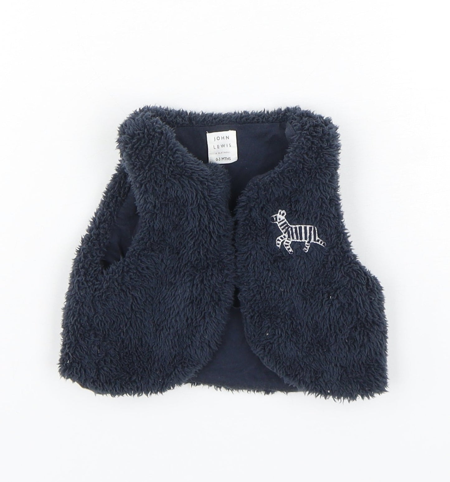 John Lewis  Girls Blue   Gilet Coatigan Size 0-3 Months