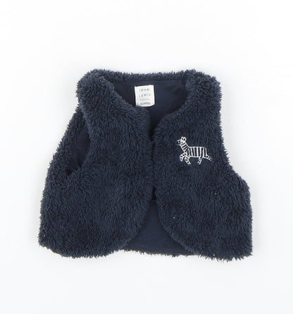 John Lewis  Girls Blue   Gilet Coatigan Size 0-3 Months