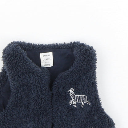 John Lewis  Girls Blue   Gilet Coatigan Size 0-3 Months