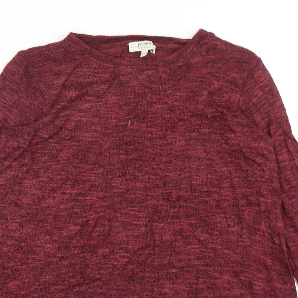 Womens UK Size 12 Papaya Red Pullover Jumper