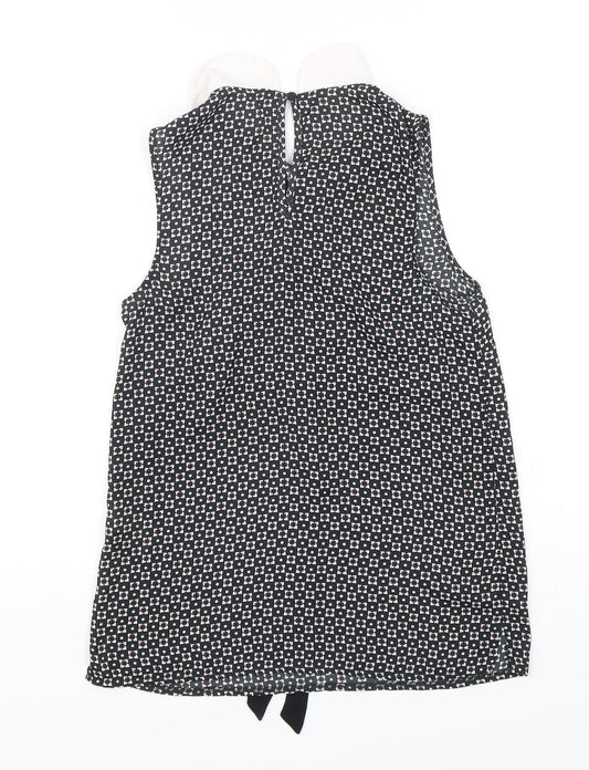 F&F Womens Multicoloured Geometric Polyester Basic Blouse Size 6 Collared