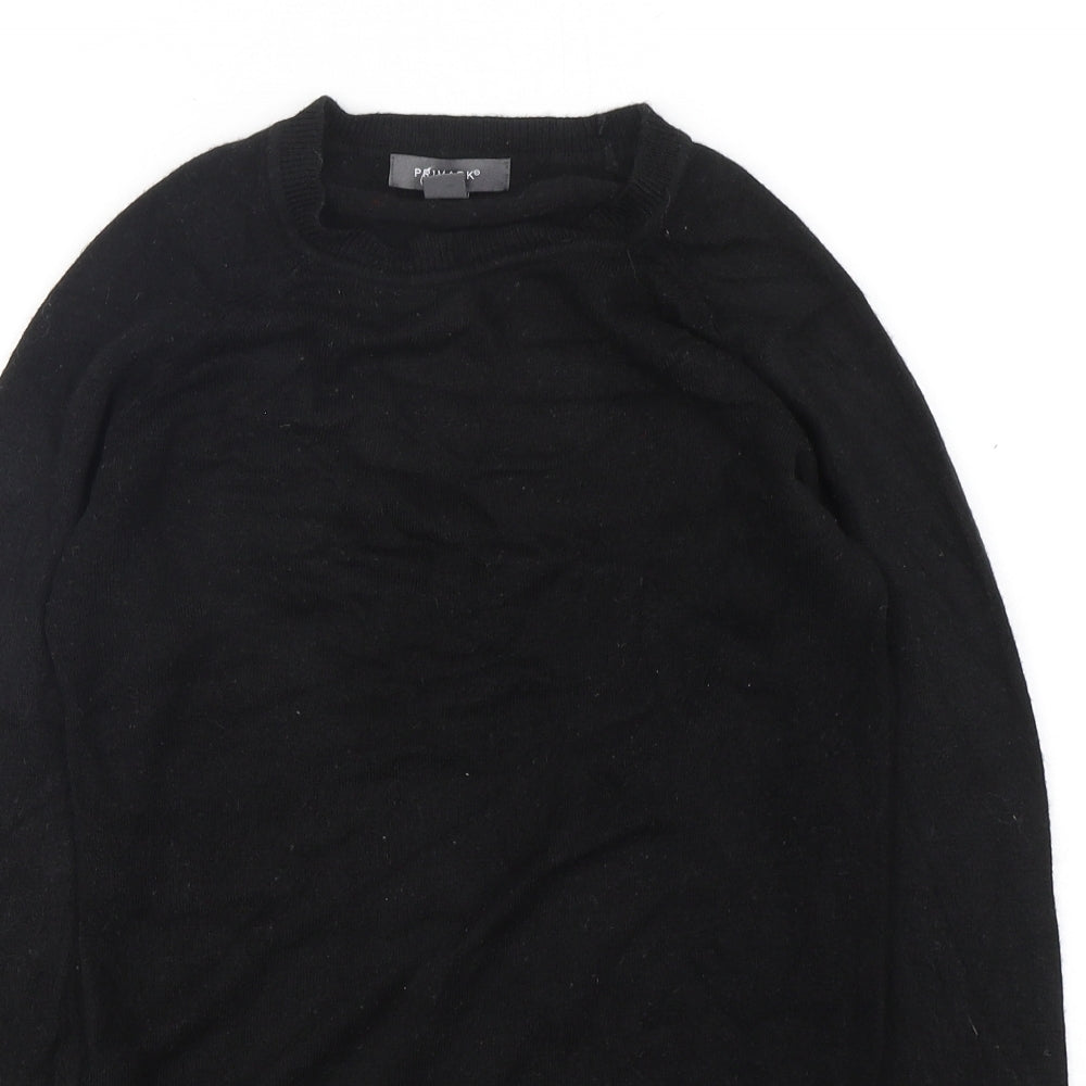 Primark Womens Black Round Neck  Acrylic Pullover Jumper Size 4