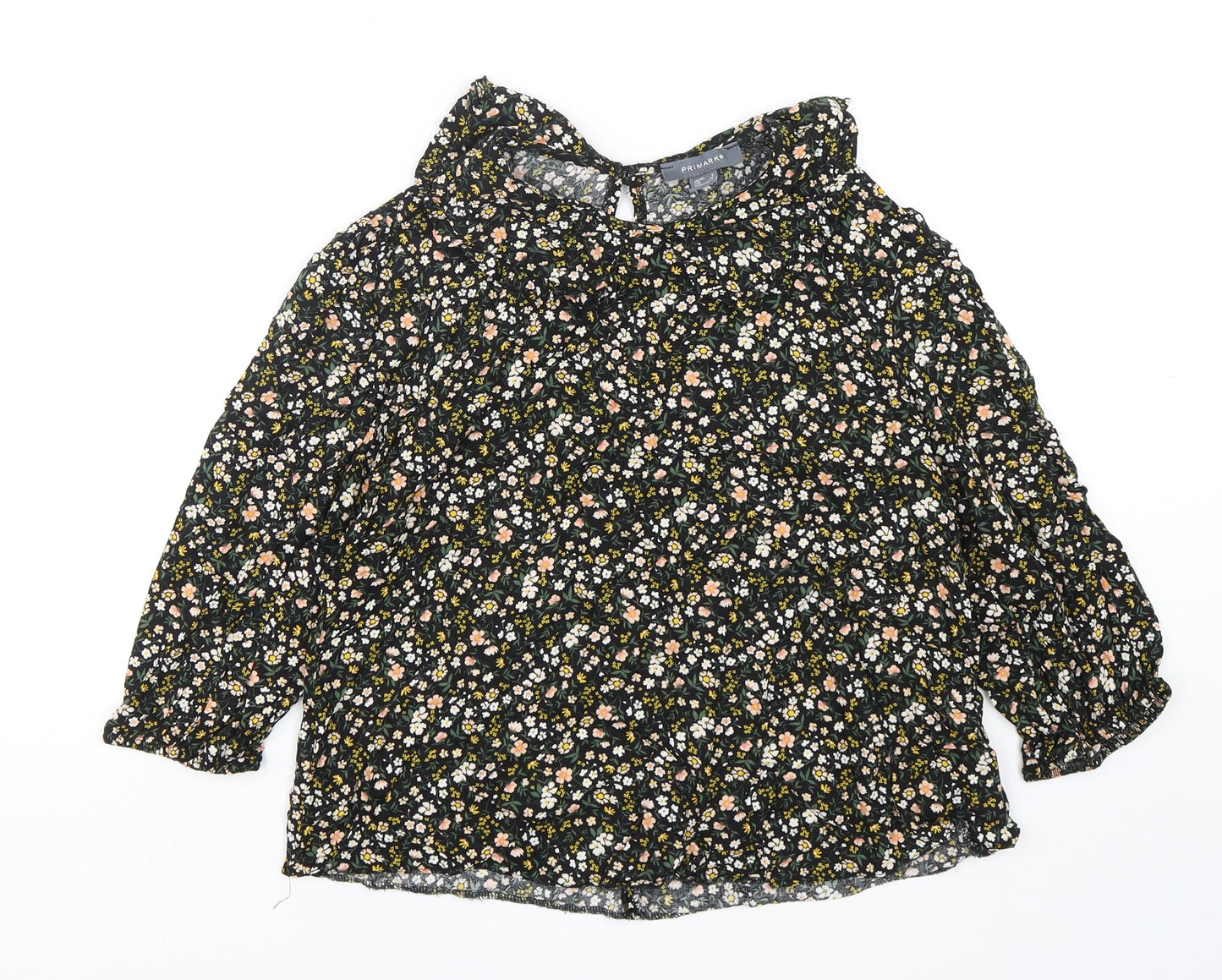 Primark Womens Multicoloured Floral Viscose Basic Blouse Size 8 Collared