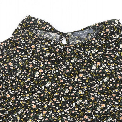 Primark Womens Multicoloured Floral Viscose Basic Blouse Size 8 Collared
