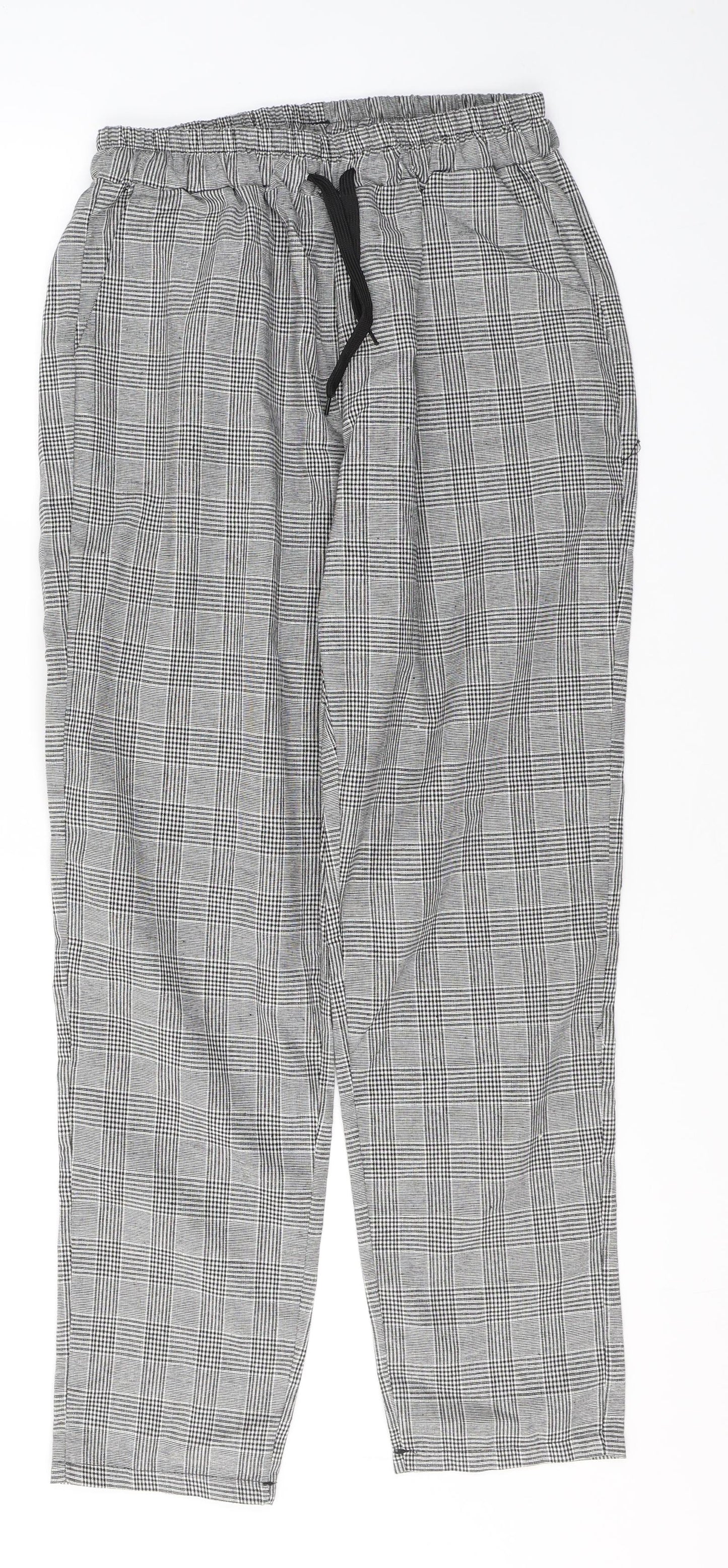 Womens UK Size M Preworn Regular Fit  Black Trousers